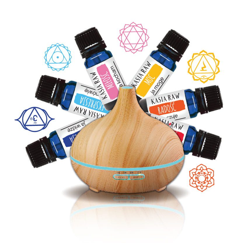 DYFUZOR ULTRADZWIĘKOWY + WYBRANY OLEJEK 10 ML