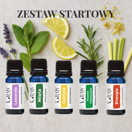 PEŁEN ZESTAW OLEJKÓW ETERYCZNYCH NA START